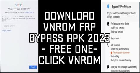 Download ALL FRP VnROM Bypass APKs 2023.